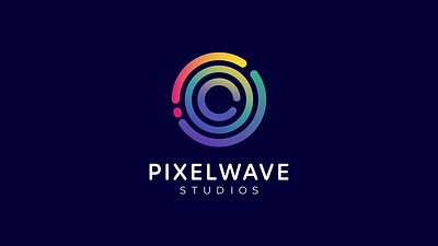 Logo Animation for Pixel Wave Studios. 2d animation aftereffects animatedlogo animation branding design graphic design illustration logo motion graphics ui vector