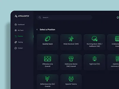 Practice Screen for Sports Analytics Platform crm dashboard dashboard view football website landing page practice screen saas dashboard sports website typography uiux website design