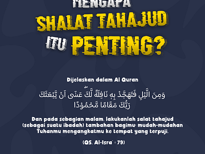 Mengapa Sholat Tahajud Itu Penting? - Fiqh Poster graphic design