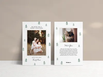 Holiday Card / Tiny Trees background graphic design green holiday card design trees