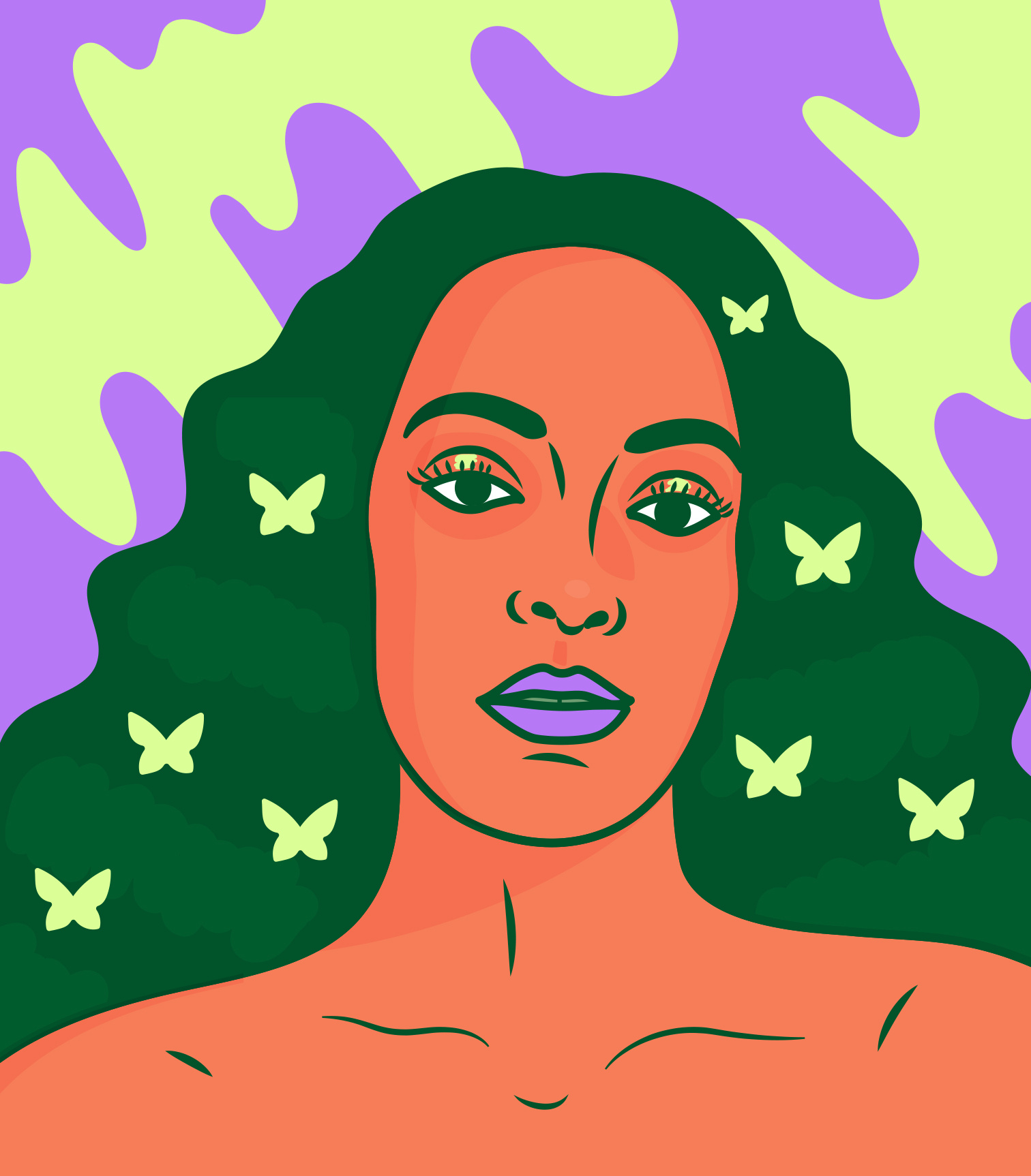 solange digital illustration digital portrait illustration illustration art illustrator neon portrait solange vector vector illustration