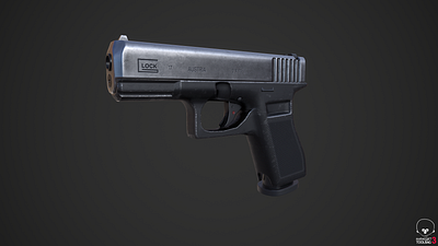 Glock Gun 3D Model 3d animation design gameart gun model prop realistic
