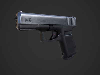 Glock Gun 3D Model 3d animation design gameart gun model prop realistic