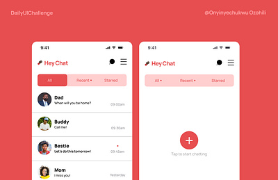 Direct Messaging App light mode mobile app ui ux