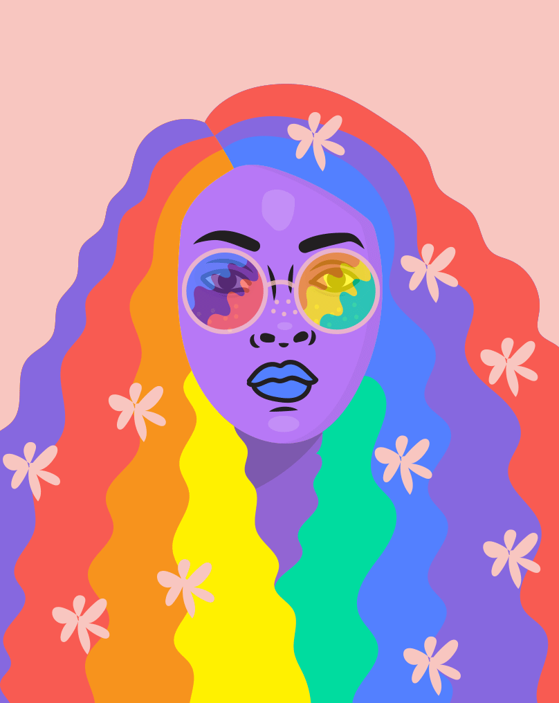 same love same rights digital illustration digital portrait illustration illustration art illustrator portrait pride pride illustration pride month rainbow vector illustration