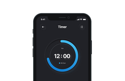 Timer Interface dark mode ui ux