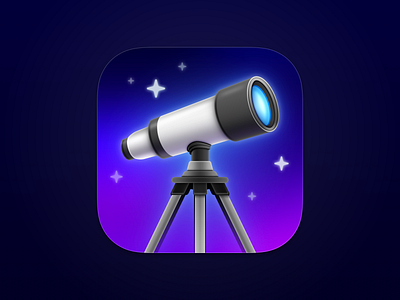 Telescope macOS App Icon app icon app icon design macos app icon telescope