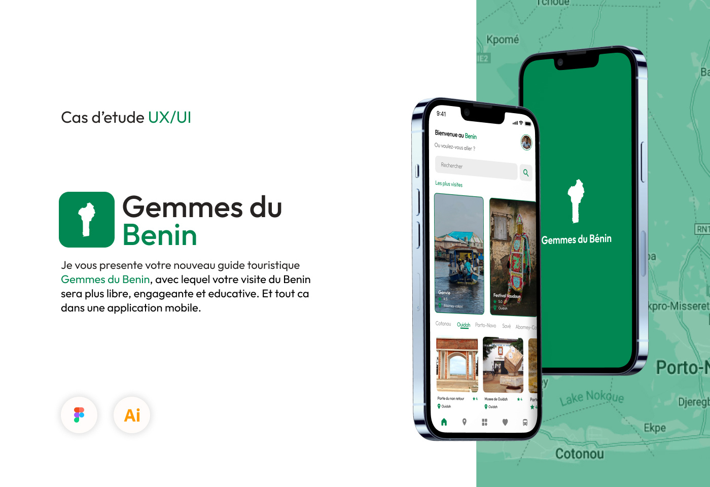Example of Gemmes du Benin étude de cas UI/UX