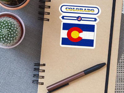 COLORADO MAP, COLORADO, USA. SAMER BRASIL. Sticker @samerbrasil colorado colorado map design illustration logo map samer brasil states sticker usa