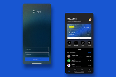 Finzle Fintech App UI Design app banking app fintech fintech app fintech screen interface design logo ui ui design user experience