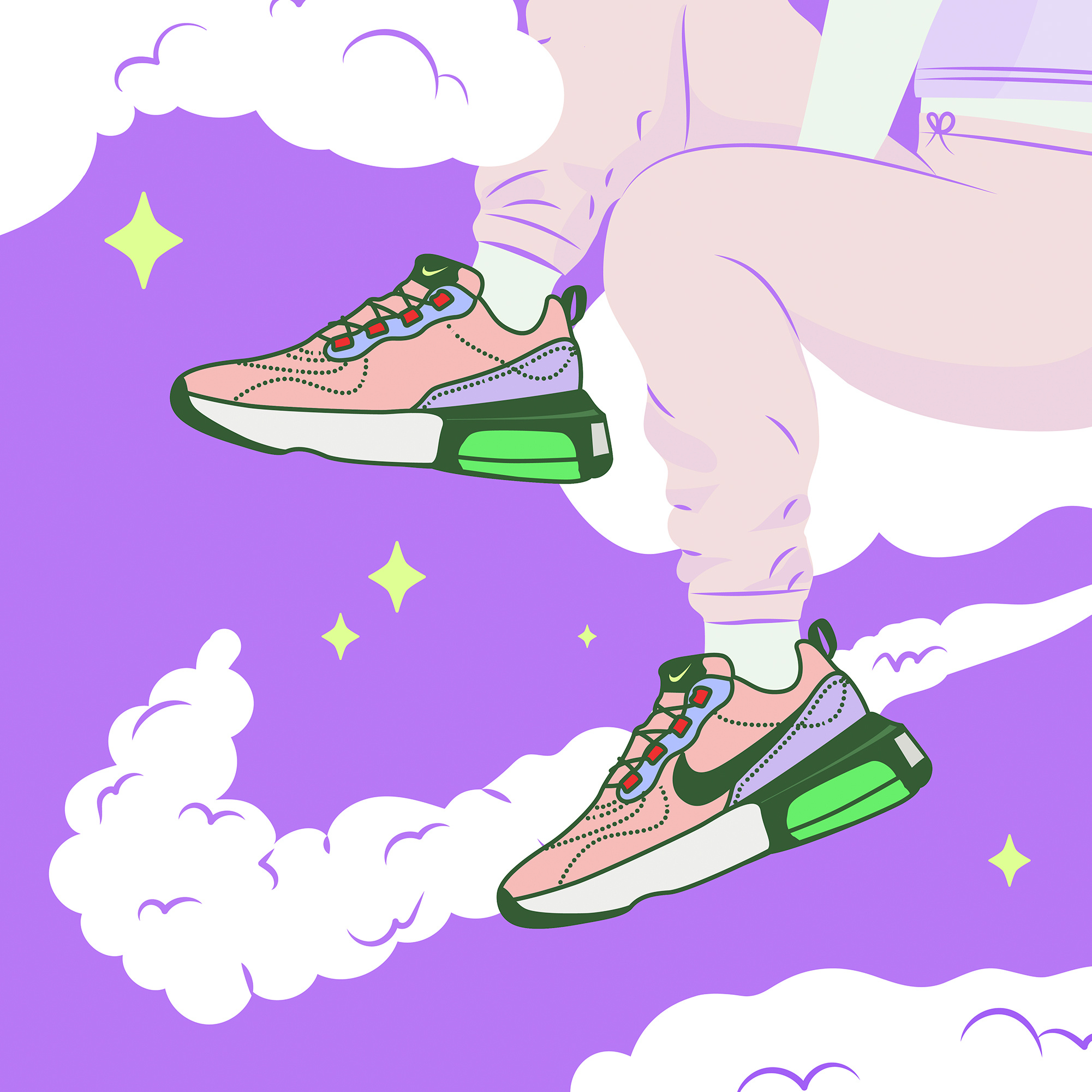 air max verona digital illustration illustration illustration art illustrator neon nike sneakerhead sneakers vector vector illustration