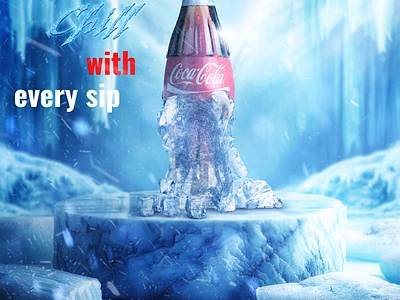 Cold Drink Coke Ad advertising art photoshop