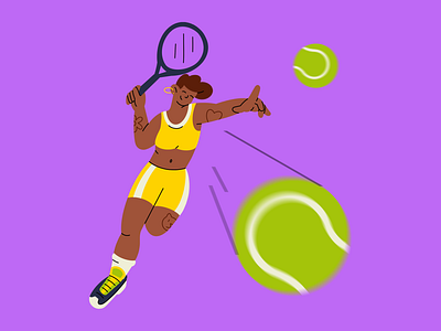 Your Serve 2d adobe illustrator art character character design clean design digital art illustration sports tennis wimbledon