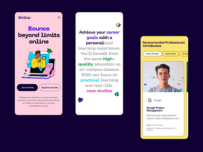 Skills up app responsive android design app app design application application design edu design education application design education design educational app design educational illustration figma design illustration illustration styles ios design mobile mobile app design mobile design responsive app design responsive design study app design