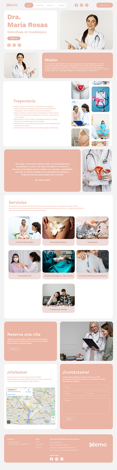 Diseño web para ginecóloga branding diseño web graphic design ui uxui web design