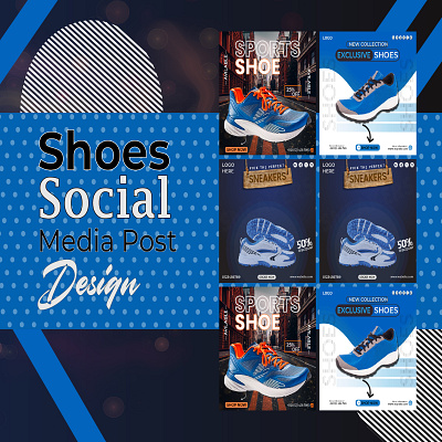 Shoes Sale Social Media Post Design branding graphic design