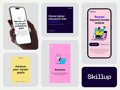 Skills Up branding app design brand identity design brand logo design edu design education website design figma design home page design landing design landing page design logo design stories design ui design ux design web design companies near me web design portfolio