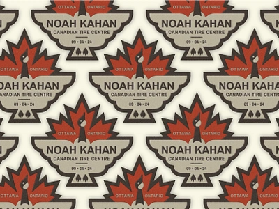 Noah Kahan Concert Badge badge branding canada goose canadian goose caribou creative design graphic design laura prpich maple leaf noah kahan