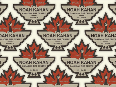 Noah Kahan Concert Badge badge branding canada goose canadian goose caribou creative design graphic design laura prpich maple leaf noah kahan