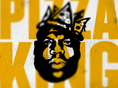 PIZZA KING big pappa branding character design graphic design halftone illustration king logo pizza
