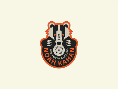 Noah Kahan Concert Badge badge badger branding caribou creative design graphic design laura prpich noah kahan record vinyl
