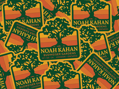 Noah Kahan Concert Badge badge branding caribou creative design graphic design laura prpich noah kahan retro tree