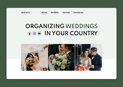 Wedding Agency design figma landing page ui uiux ux uxui web design website