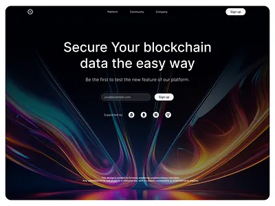 Crypto landing page exploration blockchain crypto crypto landing page glass effect gradient hero section illustration landing page lp ui ux web webdesign