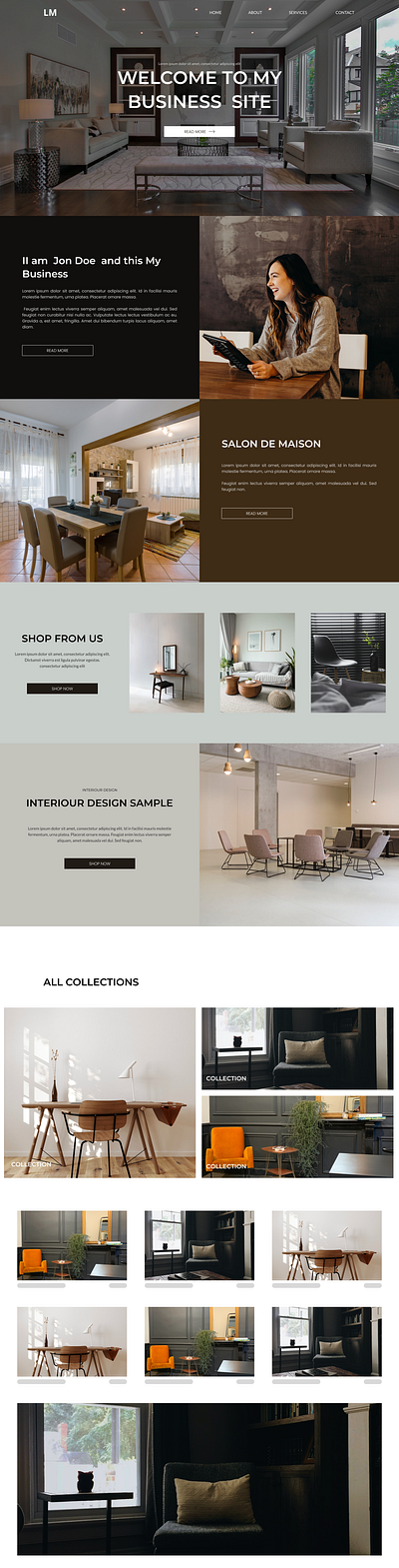 HomePage for Furniture store design figma hero section home page landing page ui web design