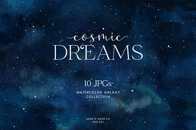 Cosmic Dreams - Watercolor Galaxy Collection background collection cosmic galaxy graphic design illustration space watercolor