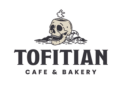 Tofitian Coffee & Bakery bakery branding caribou creative coffee design graphic design illustration laura prpich logo skull surfing tofino vector waves