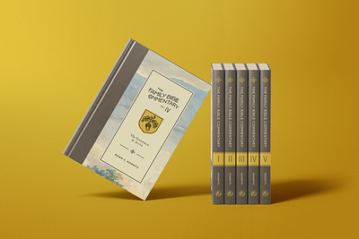 The Family Bible Commentary book cover book design books classic design graphic design logo marketing traditional design typography vintage visual identity