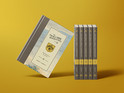 The Family Bible Commentary book cover book design books classic design graphic design logo marketing traditional design typography vintage visual identity