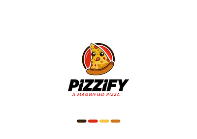 Pizzify A Magnified Pizza - Logo Design advertising branding graphic design illustration logo monogram pizzalogo rahmanshoieb