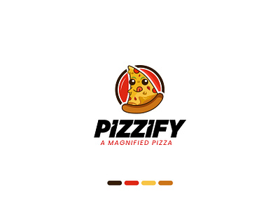 Pizzify A Magnified Pizza - Logo Design advertising branding graphic design illustration logo monogram pizzalogo rahmanshoieb