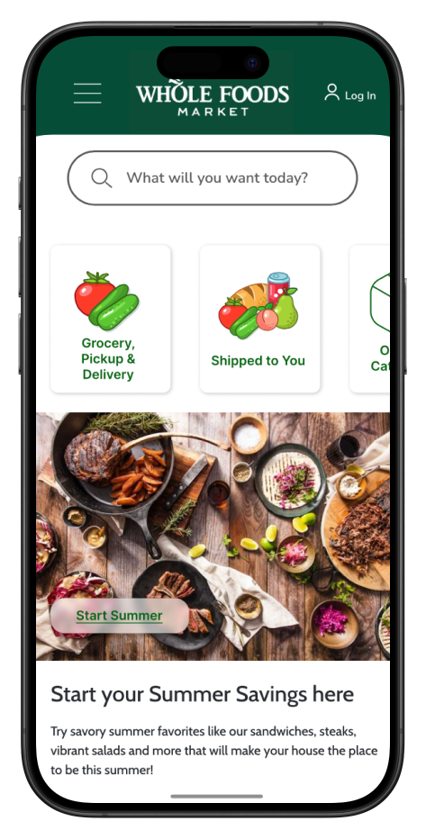 Whole Foods - App