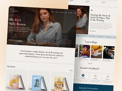 Author - Book Writer Website Design Concept author author landing page book writer branding ecommerce figma landing page ui writer writer landing page