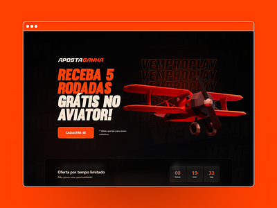 Avitor Landing Page 3d aero game react ui design web design