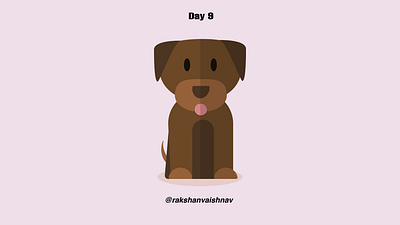 Day 9 of the Daily Flat design challenge on puppy challenge design challenge flat design illustration illustrator