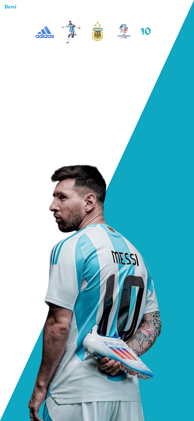 Sports Wallpaper, Featuring Lionel Messi, Copa and Adidas branding design graphic design illustration ui