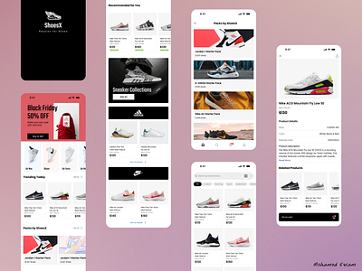 Shoes Store Mobile Application adidas app design branding market mobile nike shoes shoes store shop shopping sport store ui ux