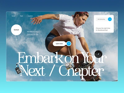 Sketing - Skateboard Landing Page design hero section layout shop skate skateboard sports store typography ui user interface ux web design website