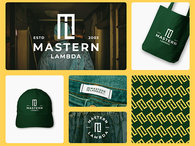 mastern lambda logo and brand identity a logo agro logo branding clothing logo design fashion logo green logo l logo logo logo design m logo mastern lambda logo ml logo modern logo ui vintage logo yellow