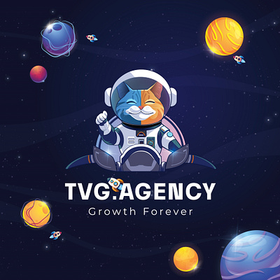 TVG AGENCY | LOGO DESIGN & BRAND IDENTITY app branding cat cat logo design graphic design illustration logo logo cat logo design logos logotipo logotype ui ux vector