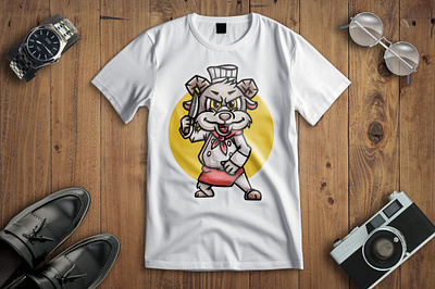 Cute Goat Chef Cartoon Character Design artwork branding cartoon character clip art design digital art gaming character goat graphic design hand drawn illustration logo mascot sticker t shirt design