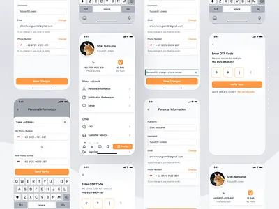 Setting Profile apps branding clean design graphic design mobile motion graphics profile setting ui user ux