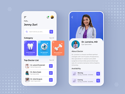 Doctor Consultant Mobile App Design app idea app ui appdesign creativedesign doctor consultant motion app design motion graphics ui design ui design idea userinterface ux design uxresearch