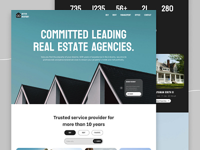 Better Rhapsody Real Estate - Landing Page apartement building buy house clean design homepage minimal property property management real estate real estate agency realtor rent house residence ui ux web web design website website design