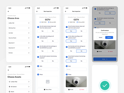 Asset Inspection App - New Inspection Flow (Manually) audit audit app audit assets checklist checklist survey checkslit app fom survey form inspect app inspect assets inspection inspection app mobile design survey survey app ui design