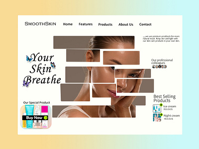 smoth skin care product banner design graphic design logo photoshop product banner skincare ux vector